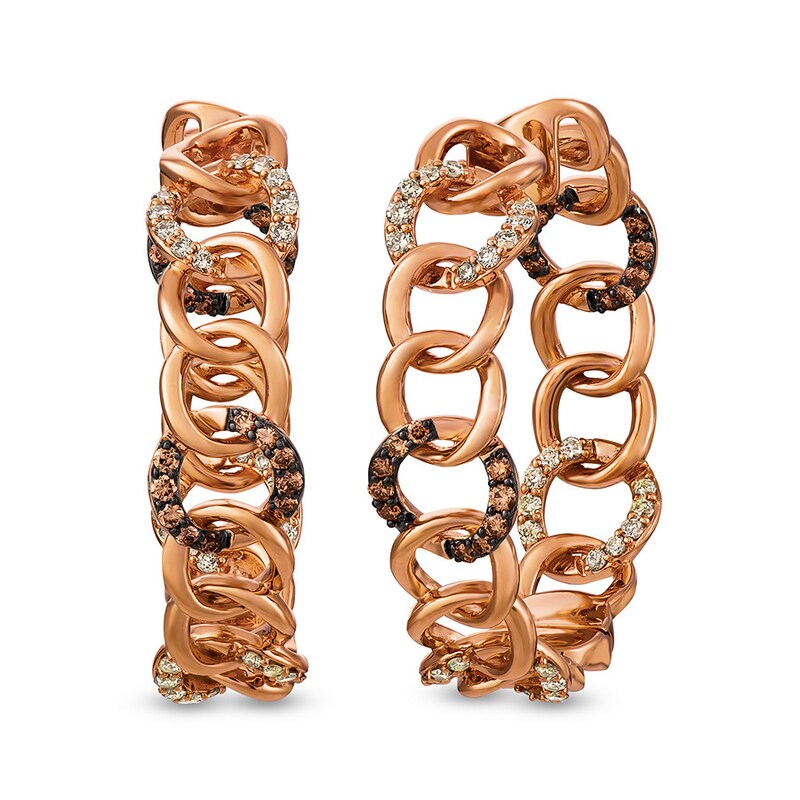 Main Image 1 of Previously Owned Le Vian Chocolate Diamond Earrings 7/8 ct tw 14K Gold