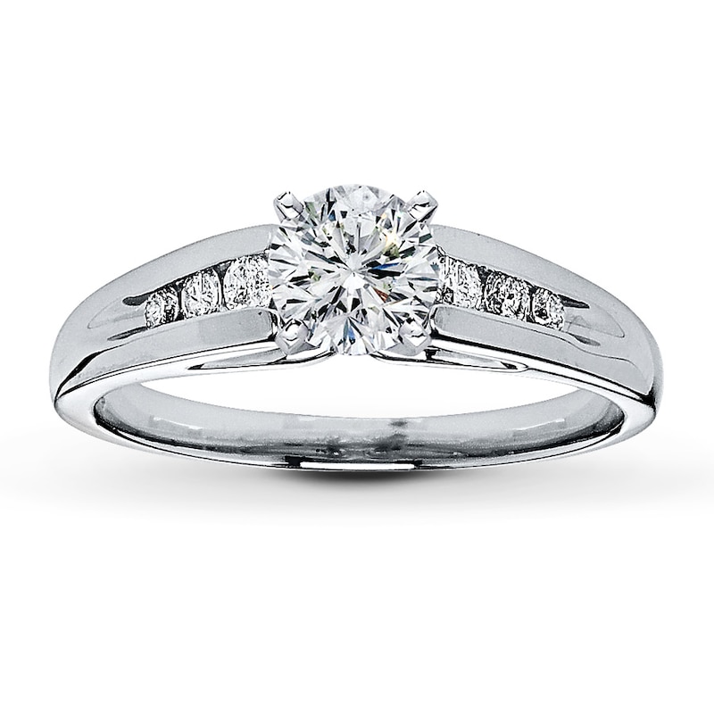 Main Image 3 of Previously Owned Diamond Ring Setting 1/6 ct tw Round-cut 14K White Gold