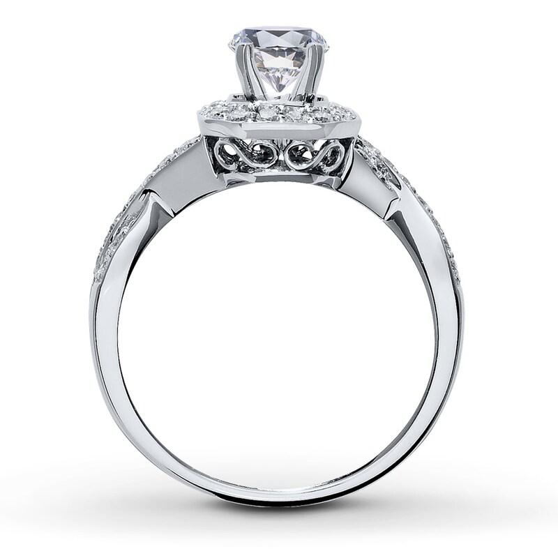 Main Image 2 of Previously Owned Diamond Ring Setting 3/8 ct tw Round 14K White Gold