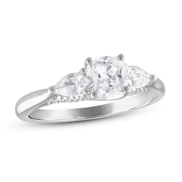 Previously Owned Diamond Engagement Ring 1-1/3 ct tw Cushion/Pear-shaped/Round 14K White Gold