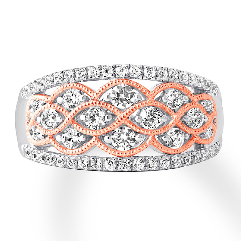 Main Image 1 of Previously Owned Diamond Anniversary Band 3/4 ct tw Round-cut 14K Two-Tone Gold