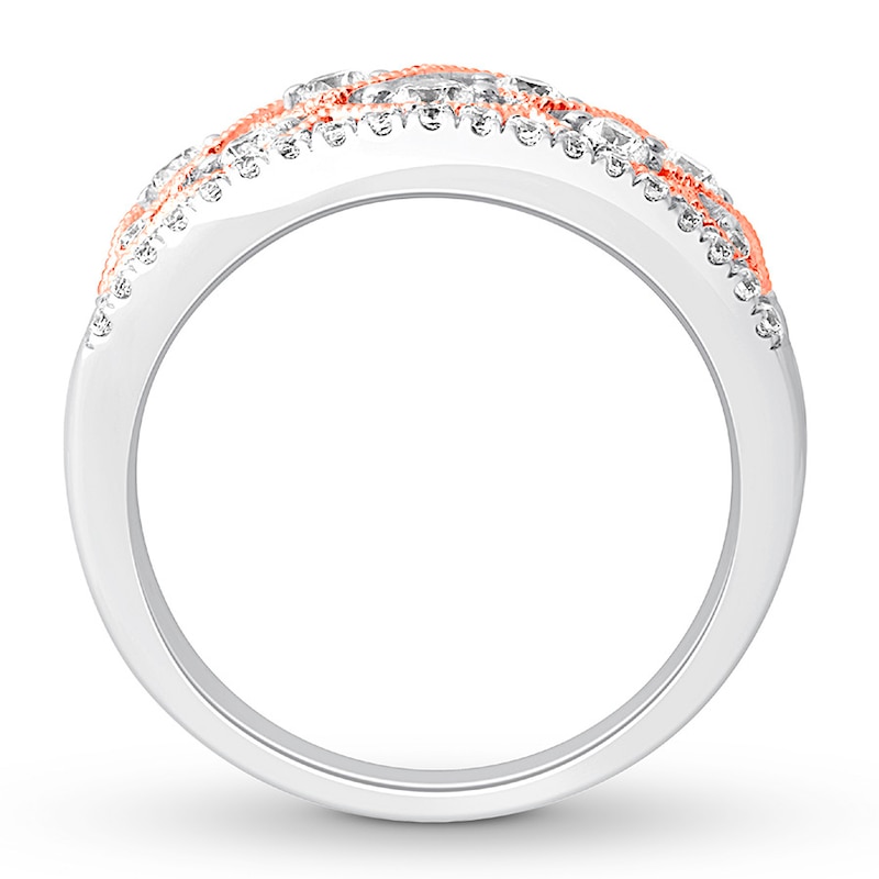 Main Image 2 of Previously Owned Diamond Anniversary Band 3/4 ct tw Round-cut 14K Two-Tone Gold