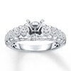 Thumbnail Image 1 of Previously Owned Diamond Ring Setting 1 ct tw Bezel-set Round 14K White Gold