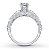 Thumbnail Image 2 of Previously Owned Diamond Ring Setting 1 ct tw Bezel-set Round 14K White Gold