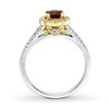 Thumbnail Image 2 of Previously Owned Natural Ruby Ring 1/3 ct tw Diamonds 14K Two-Tone Gold