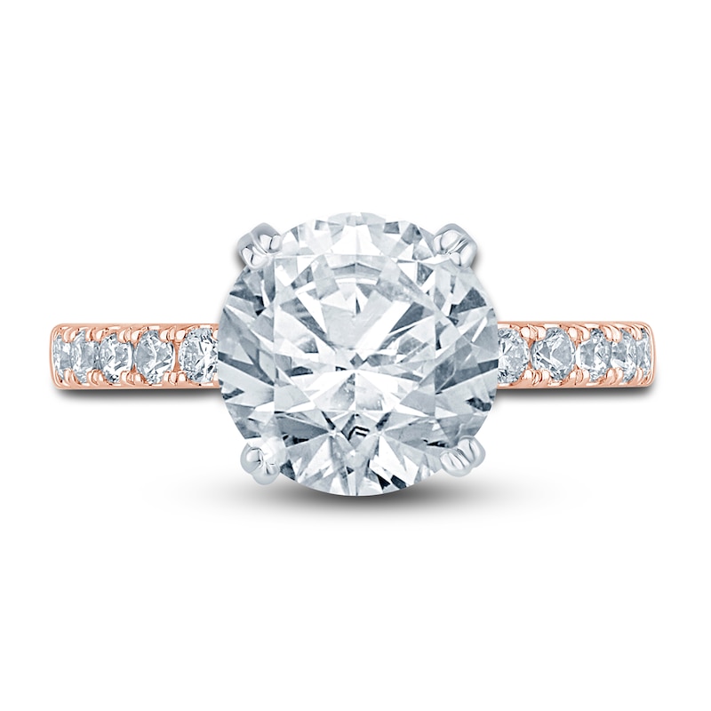 Pnina Tornai Lab-Created Diamond Engagement Ring 2-7/8 ct tw Round 14K Rose Gold