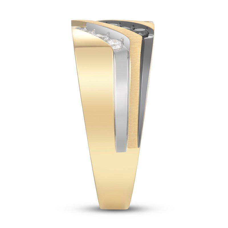 Main Image 3 of Previously Owned Men's Diamond Ring 1/2 ct tw Round 10K Yellow Gold