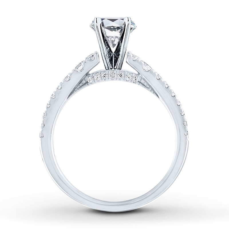 Main Image 5 of Previously Owned Diamond Ring Setting 1/2 ct tw Round-cut 14K White Gold