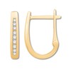 Thumbnail Image 1 of Previously Owned Colorless Diamond Hoop Earrings 1/4 ct tw 14K Yellow Gold
