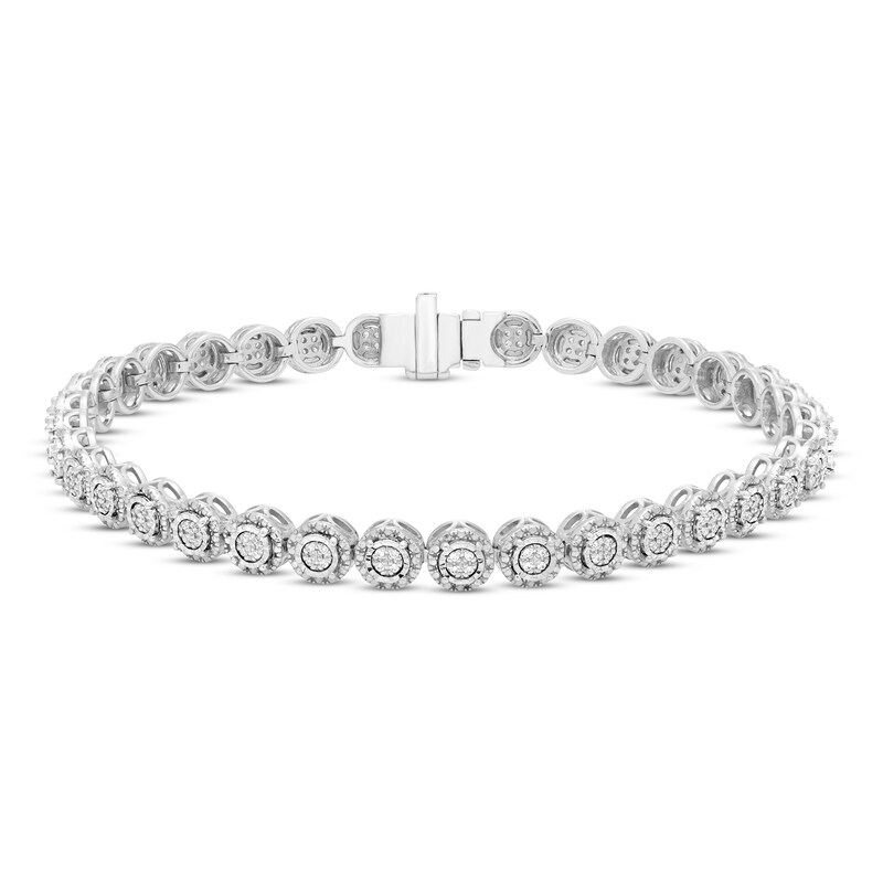 Previously Owned Diamond Tennis Bracelet 1/4 ct tw Round Sterling Silver