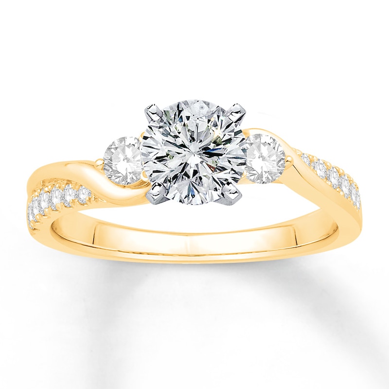 Main Image 3 of Previously Owned Colorless Diamond Engagement Ring Setting 3/8 ct tw 14K Gold