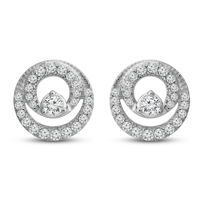 Main Image 1 of Previously Owned  Diamond Earrings 1/2 ct tw 10K White Gold