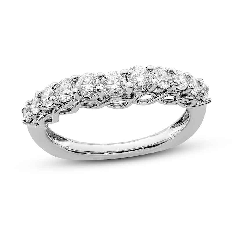 Main Image 1 of Previously Owned Diamond Wedding Band 3/4 ct tw Round 18K White Gold