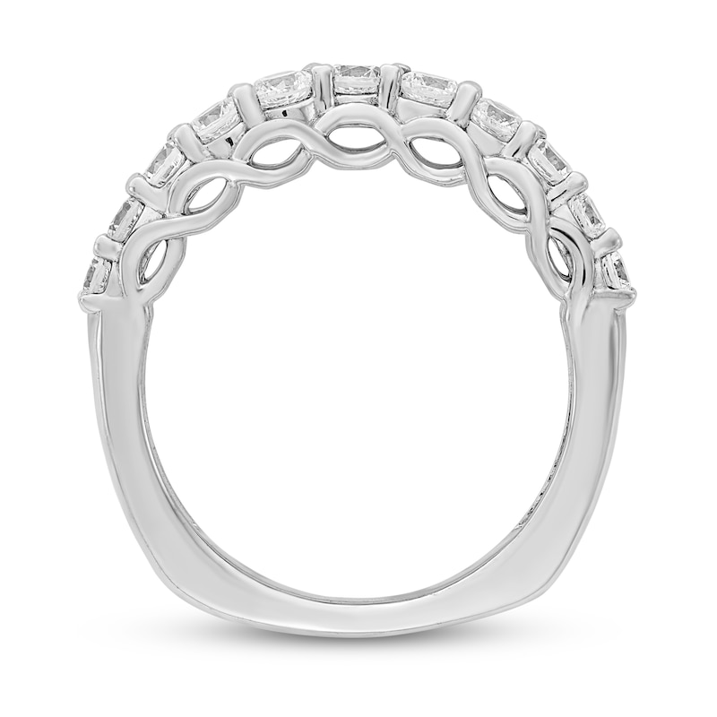 Main Image 3 of Previously Owned Diamond Wedding Band 3/4 ct tw Round 18K White Gold