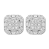 Thumbnail Image 1 of Previously Owned Diamond Earrings 3/4 ct tw Princess, Baguette & Round 14K Gold