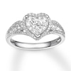 Thumbnail Image 1 of Previously Owned Diamond Heart Ring 3/4 Carat tw 14K White Gold