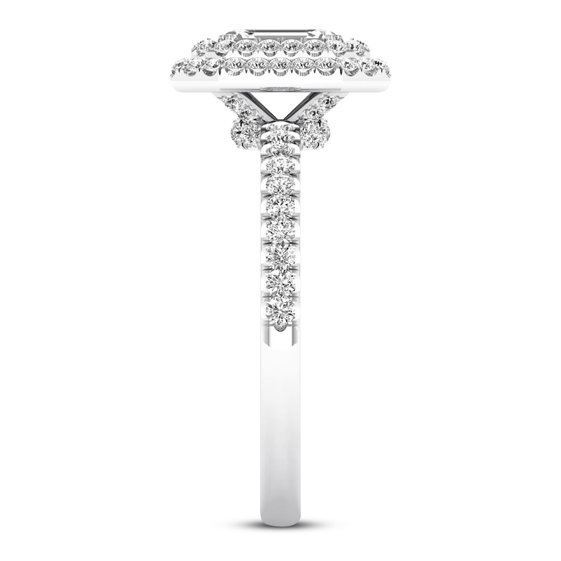 Main Image 2 of Previously Owned Diamond Engagement Ring 3/4 ct tw Emerald-cut 14K White Gold