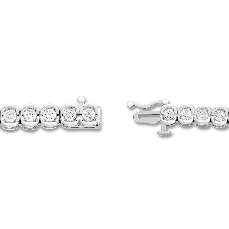 Main Image 3 of Previously Owned Diamond Bracelet 4 ct tw Round 14K White Gold