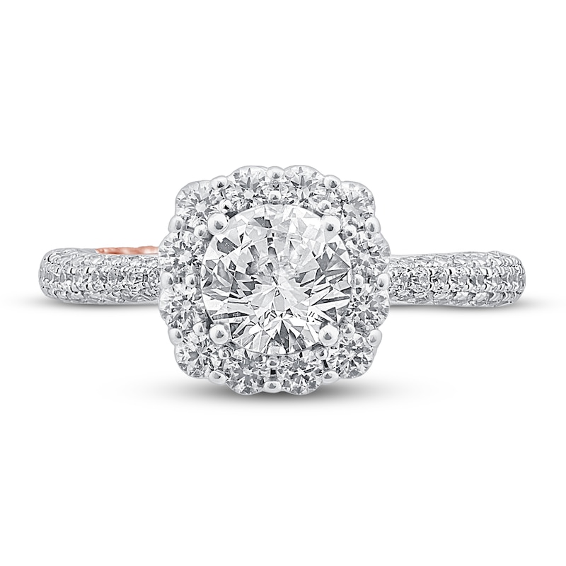 Main Image 3 of Previously Owned Pnina Tornai Dimensional Love Diamond Engagement Ring 1 7/8 ct tw Round 14K White Gold