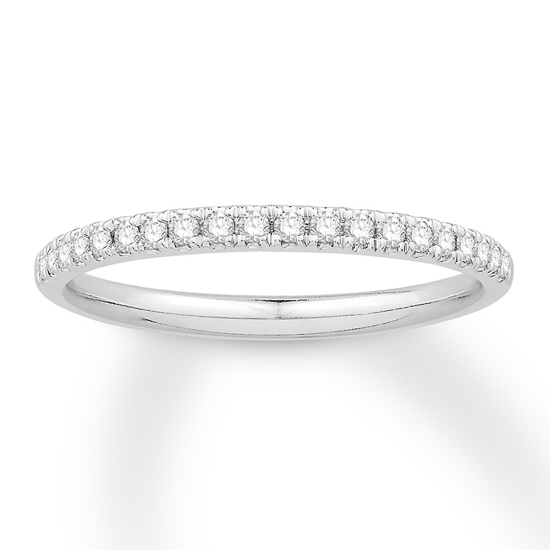 Main Image 1 of Previously Owned Colorless Diamond Wedding Band 1/5 carat tw 14K White Gold