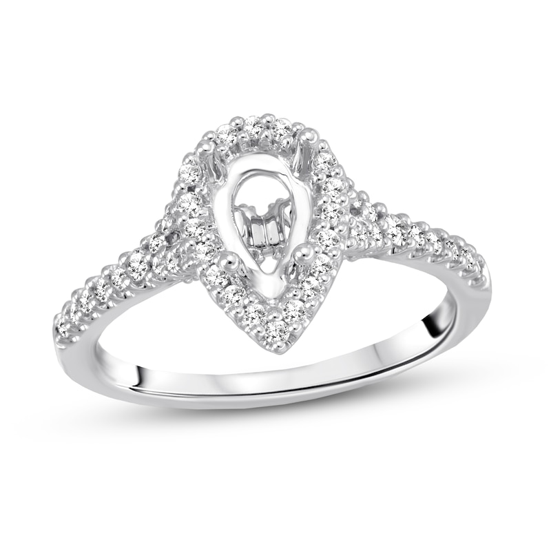 Main Image 1 of Previously Owned Diamond Ring Setting 3/8 ct tw Round 14K White Gold