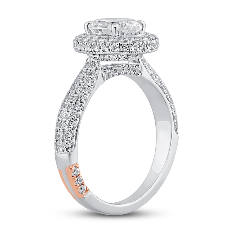 Main Image 2 of Previously Owned Pnina Tornai Elevated Love Diamond Engagement Ring 1-3/4 ct tw Oval/Round 14K White Gold