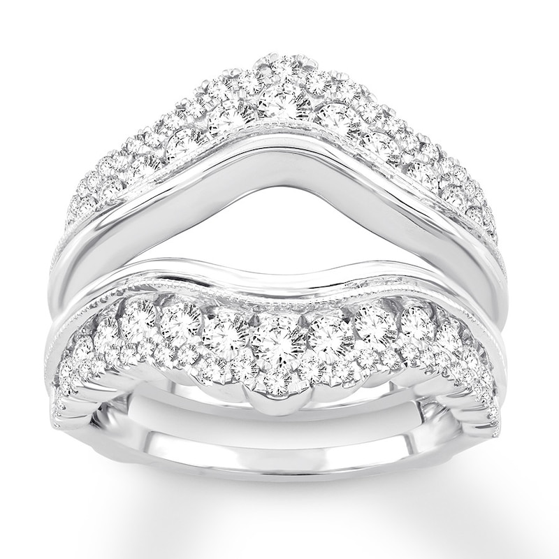Main Image 1 of Previously Owned Diamond Enhancer Ring 1-1/4 ct tw Round 14K White Gold