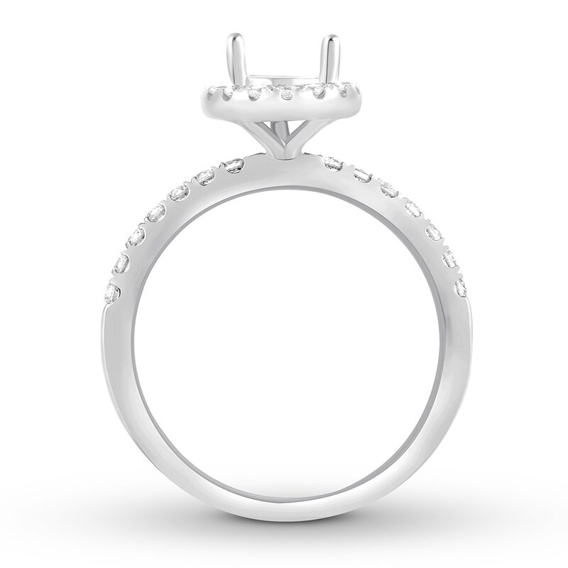 Main Image 2 of Previously Owned Diamond Ring Setting 1/2 carat tw Round 14K White Gold