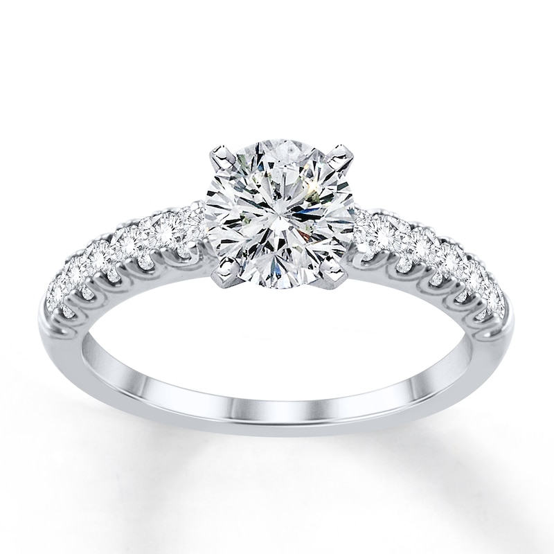 Main Image 3 of Previously Owned Diamond Ring Setting 1/2 carat tw Round 14K White Gold