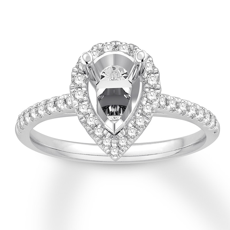 Main Image 1 of Previously Owned Diamond Ring Setting 3/8 ct tw Round 14K White Gold (I/1)