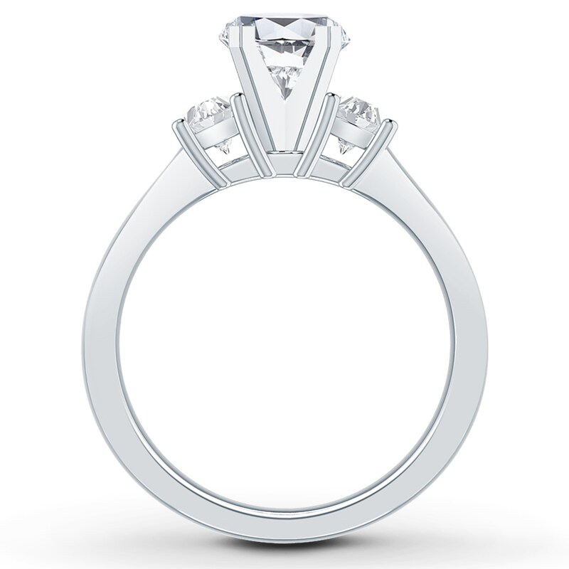 Main Image 2 of Previously Owned Diamond Engagement Ring Setting 3/8 ct tw Oval 14K White Gold