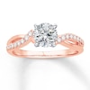 Thumbnail Image 3 of Previously Owned Diamond Engagement Ring Setting 1/5 ct tw Round 14K Rose Gold