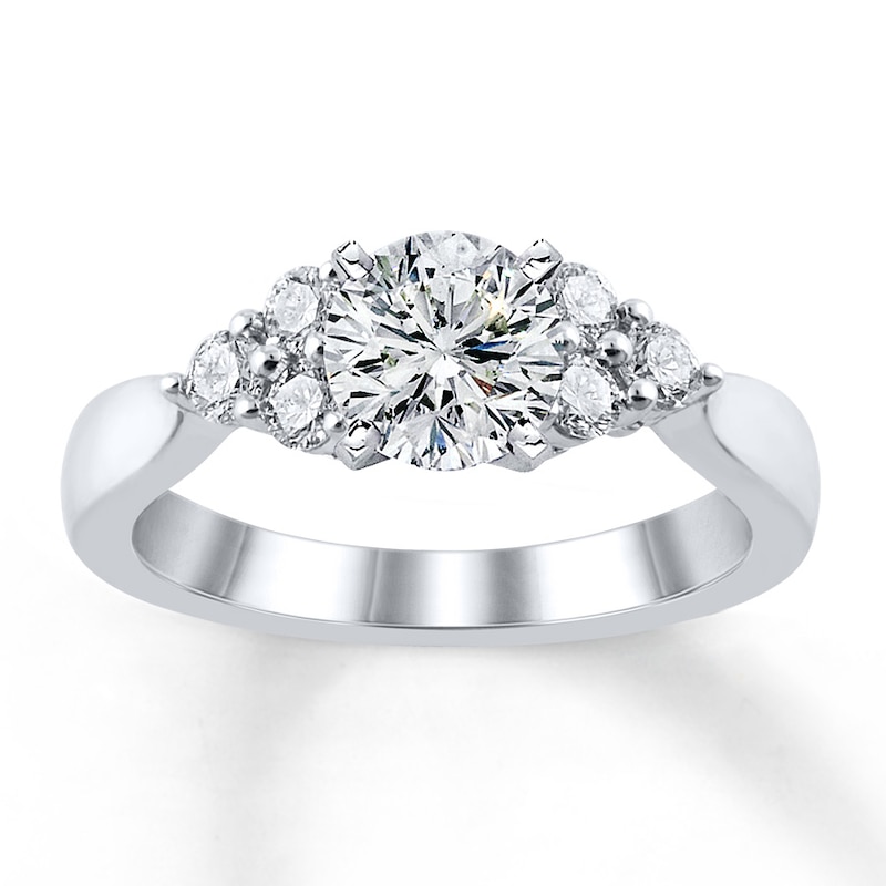 Main Image 2 of Previously Owned Diamond Engagement Ring Setting 3/8 ct tw Round 14K White Gold
