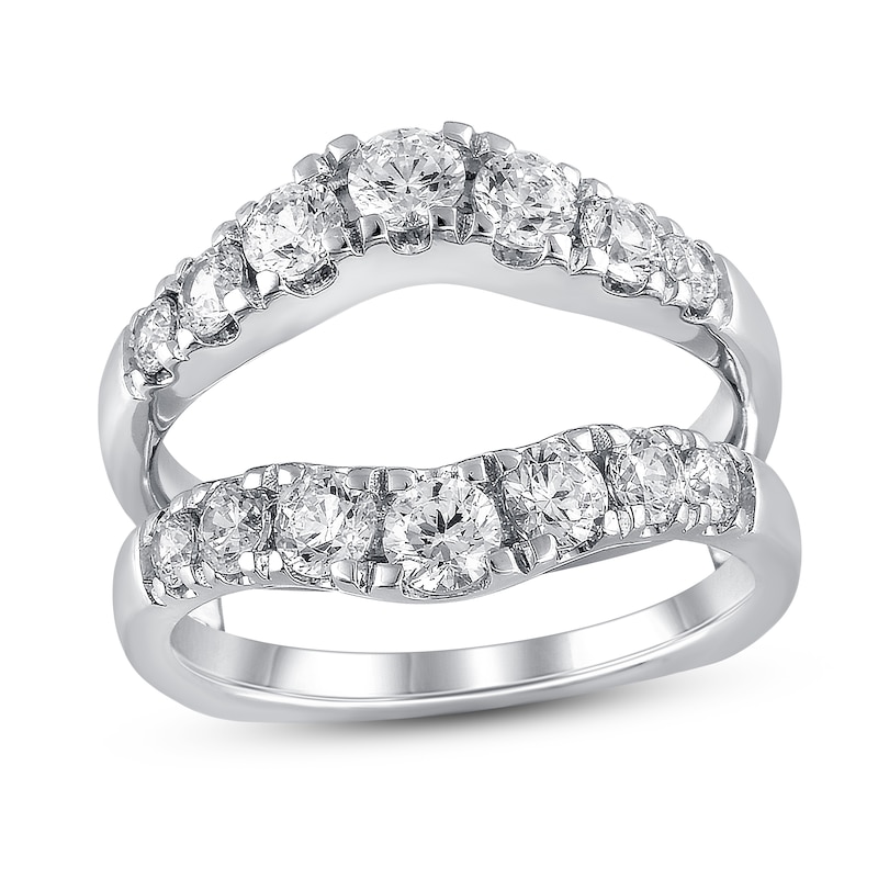 Main Image 1 of Previously Owned Diamond Insert Ring 1-1/2 ct tw ideal-cut 18K White Gold