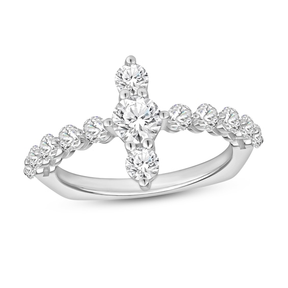 Previously Owned Diamond Ring 113 ct tw Round 18K White Gold