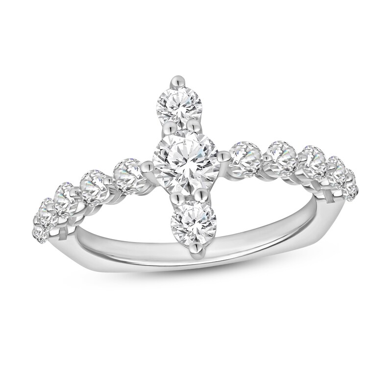 Main Image 1 of Previously Owned Diamond Ring 1-1/3 ct tw Round 18K White Gold