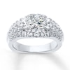 Thumbnail Image 3 of Previously Owned Diamond Engagement Ring Setting 1-3/8 ct tw Round 18K White Gold