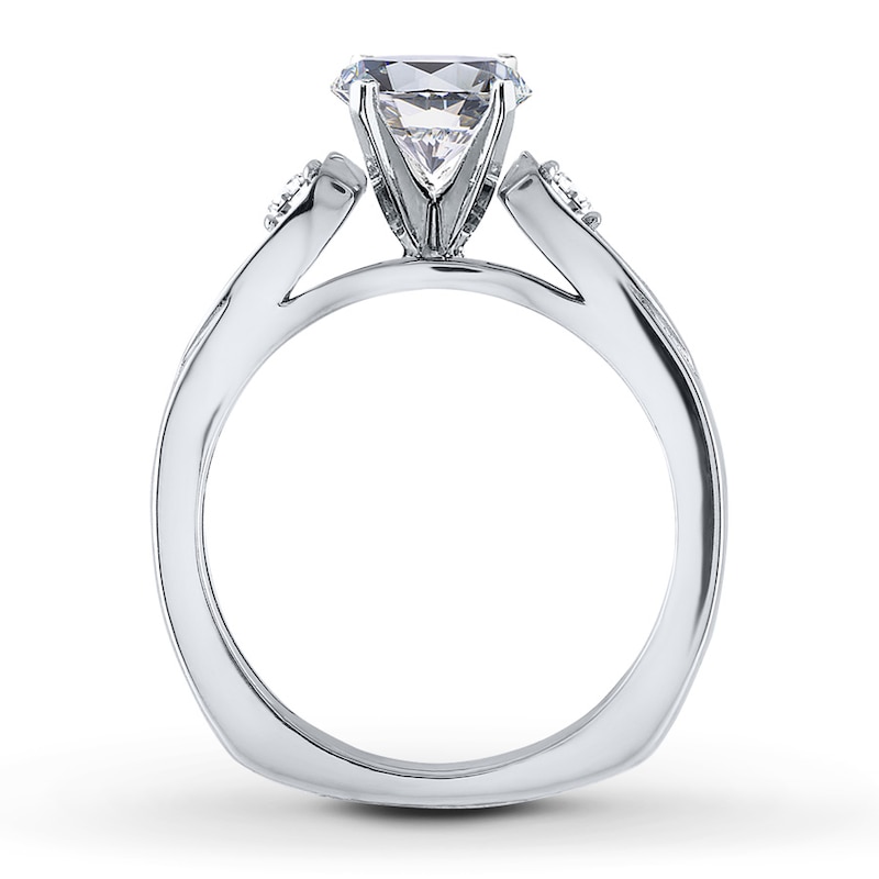 Main Image 2 of Previously Owned Hearts Desire Diamond Engagement Ring Setting 1/8 ct tw Round 18K White Gold