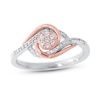 Thumbnail Image 1 of Previously Owned Diamond Promise Ring 1/6 ct tw Round 10K Sterling Silver/Rose Gold