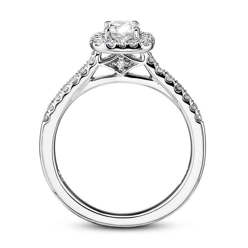 Previously Owned Diamond Engagement Ring 1/2 ct tw Round-cut 14K White Gold