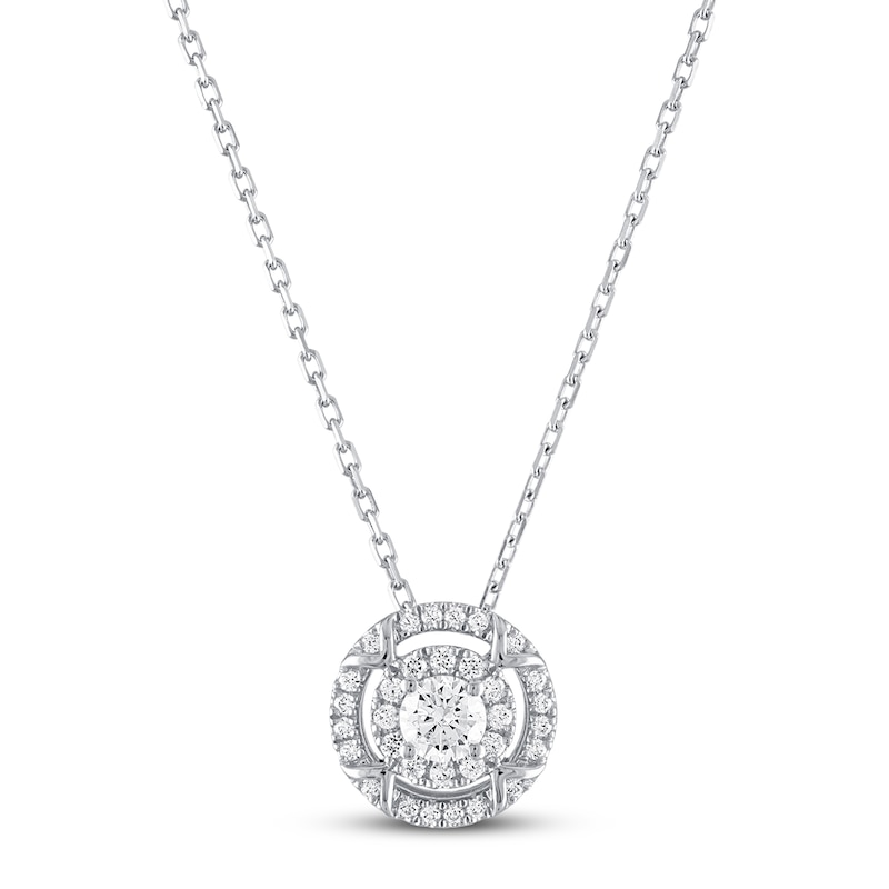 Main Image 1 of Previously Owned Vera Wang WISH Diamond Necklace 1/3 ct tw 10K White Gold
