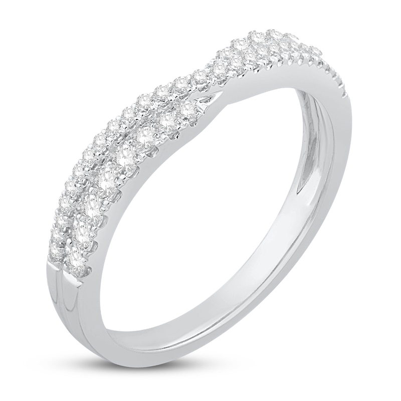 Main Image 2 of Previously Owned Diamond Contour Ring 1/3 ct tw Round 14K White Gold