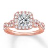 Thumbnail Image 3 of Previously Owned Diamond Ring Setting 5/8 carat tw Round 14K Rose Gold