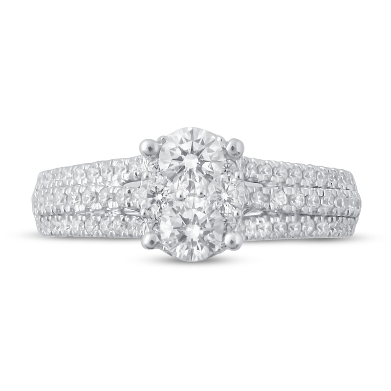 Main Image 3 of Previously Owned Diamond Engagement Ring 1 ct tw Round 14K White Gold