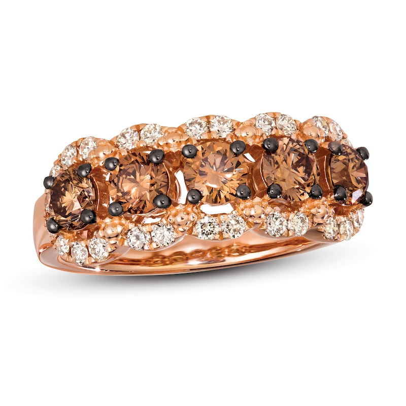 Main Image 1 of Previously Owned Le Vian Crème Brûlée Diamond Ring 1 1/2 ct tw Round 14K Strawberry Gold