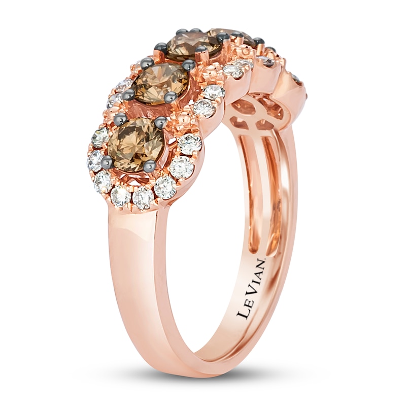 Main Image 2 of Previously Owned Le Vian Crème Brûlée Diamond Ring 1 1/2 ct tw Round 14K Strawberry Gold