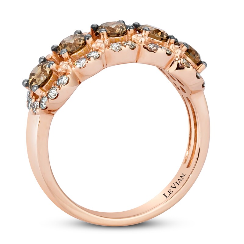 Main Image 3 of Previously Owned Le Vian Crème Brûlée Diamond Ring 1 1/2 ct tw Round 14K Strawberry Gold