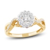 Thumbnail Image 1 of Previously Owned Diamond & Natural Pink Sapphire Promise Ring 3/8 ct tw Round 10K Two-Tone Gold