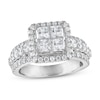 Thumbnail Image 1 of Previously Owned Diamond Engagement Ring 2 1/2 ct tw Princess/Round 14K White Gold