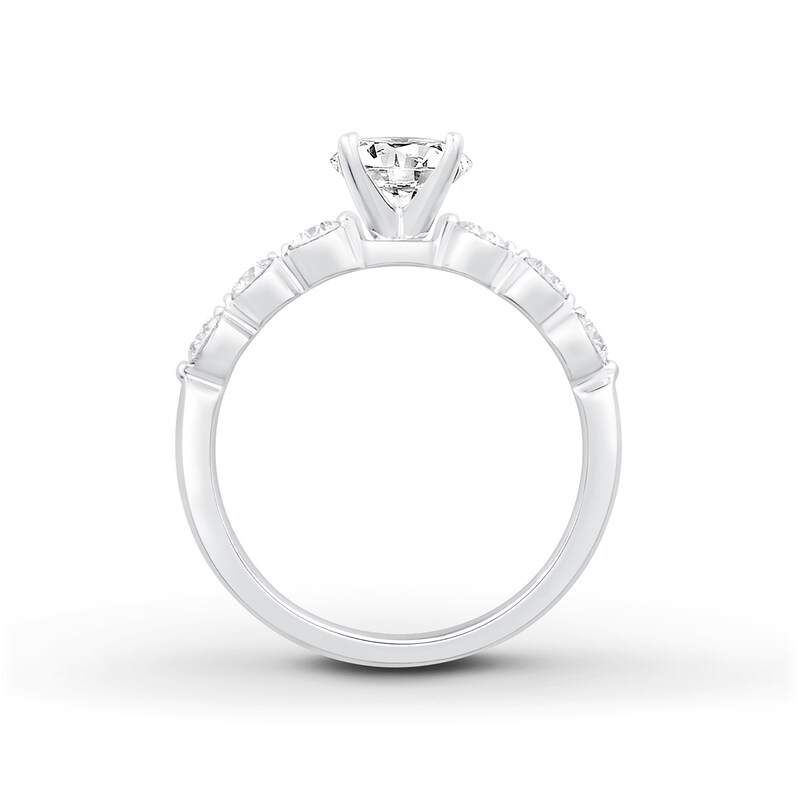 Main Image 2 of Previously Owned Diamond Engagement Ring Setting 1/2 ct tw Round Platinum
